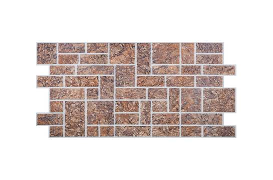 Панель ПВХ камень`Пиленый коричневый``Декокам`1035х500мм`0,5м2`